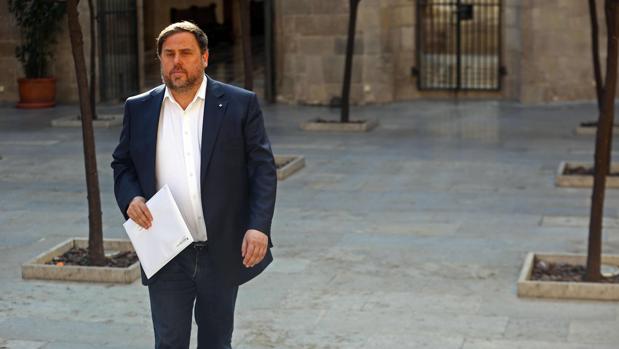 Oriol Junqueras, en el Palau de la Generalitat