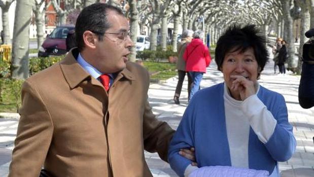 La madre de mellizos de 64 años, este martes tras la vista en la Audiencia Provincial de Burgos