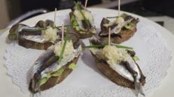 Tosta de boquerones en el Teatro de La Zarzuela