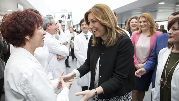 Susana Díaz durante la inauguración del Hospital de Ronda