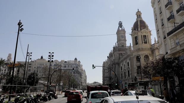 Imagen del cielo de Valencia este lunes