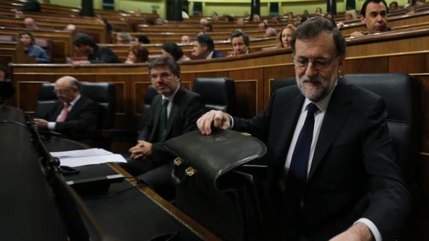 Mariano Rajoy, este miércoles en la sesión de control al Gobierno en el Congreso