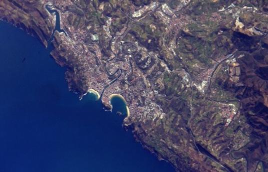 Imagen de San Sebastián tomada por la Estación Espacial Internacional