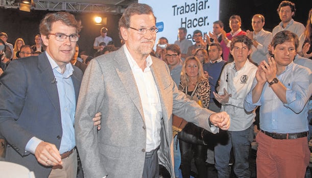 Fernández Mañueco y Rajoy, en un acto de partido en Salamanca