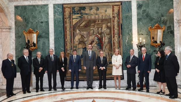 Audiencia del Rey Felipe VI con los representantes de la RACEF, en Barcelona
