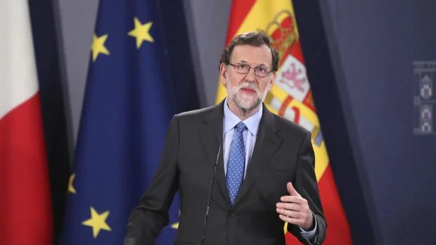Rajoy este mi´ercoles durante la rueda de prensa sobre la cumbre bilateral en Malta