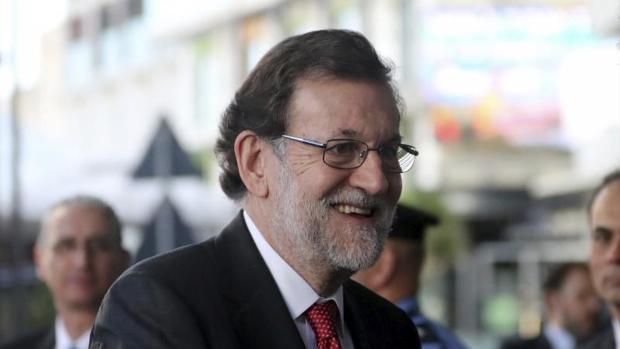 Rajoy, a su llegada al Congreso del Partido Popular Europeo este jueves en La Valeta, Malta