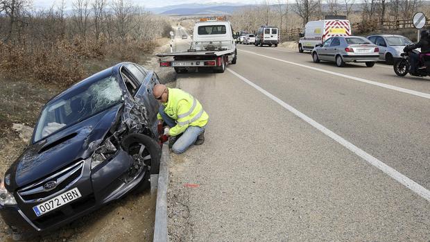 Accidente producido en el kilómetro 356 de la N-234