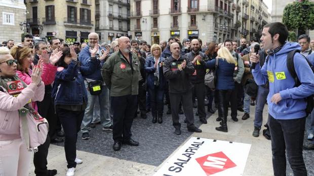 Huelga de trabajadores del metro de Barcelona, abril de 2016