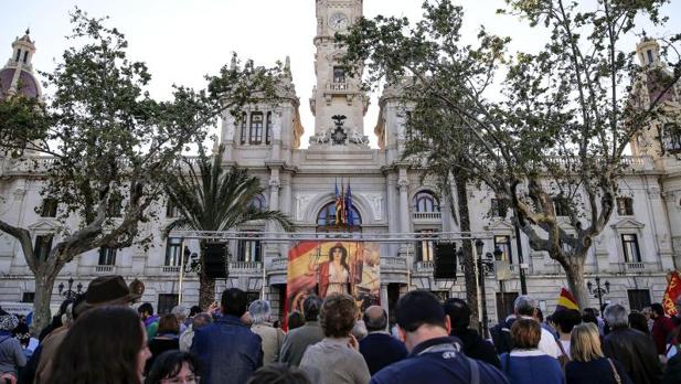 Asistentes al acto republicano en Valencia, este martes