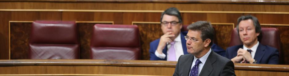 El ministro Catalá, en un pleno en el Congreso de los Diputados