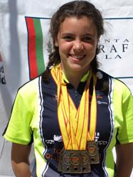 Nerea González con sus cinco medallas