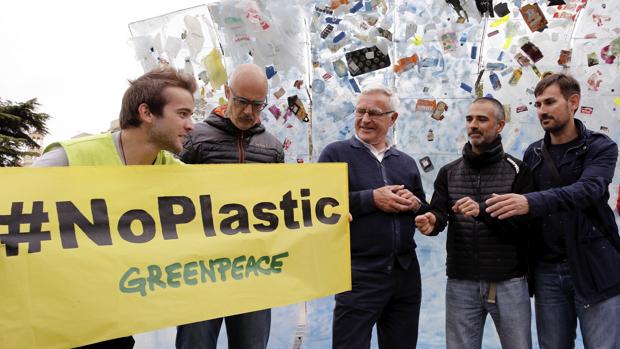 Imagen de Joan Ribó tomada este miércoles durante un acto de Greenpeace en Valencia