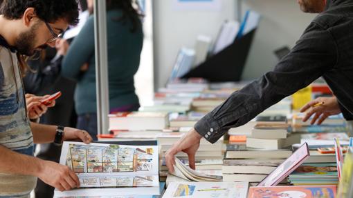 Imagen de la feria del libro en Valencia