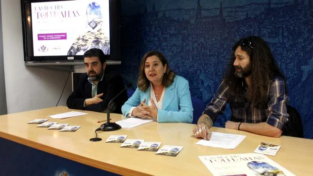 Tomás Palencia, Rosana Rodríguez y Víctor Manuel Carrillo, este jueves en Toledo