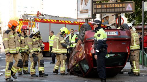 Imagen de la intervención de los bomberos