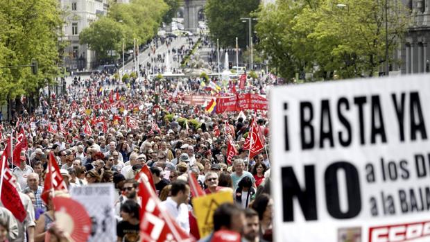 Manifestación en Madrid por el Día del Trabajo