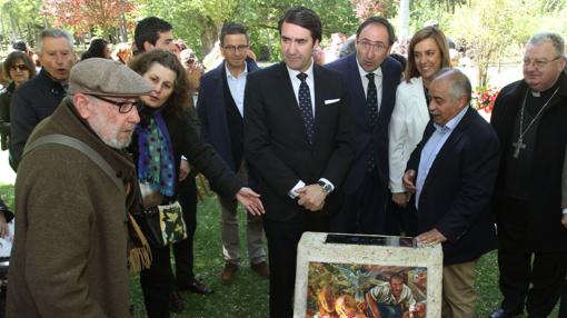 Armisén, Polanco y Suárez Quiñones, en la celebración de los actos por el X aniversario de la explosión de Gaspar Arroyo en Palencia