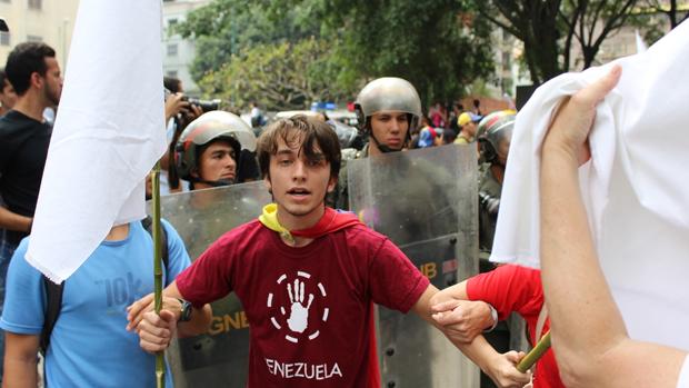 Manifestación estudiantíl en Caracas, Venezuela