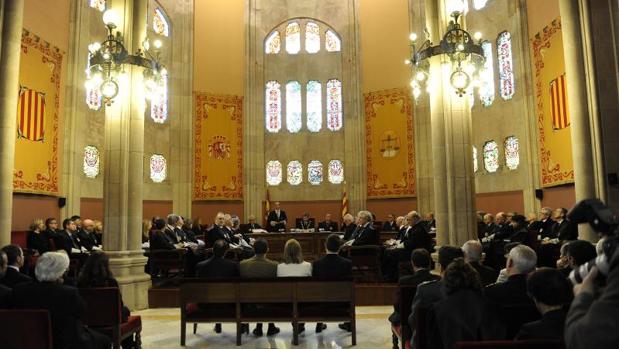 Palacio de Justicia de Barcelona, en un acto de 2016