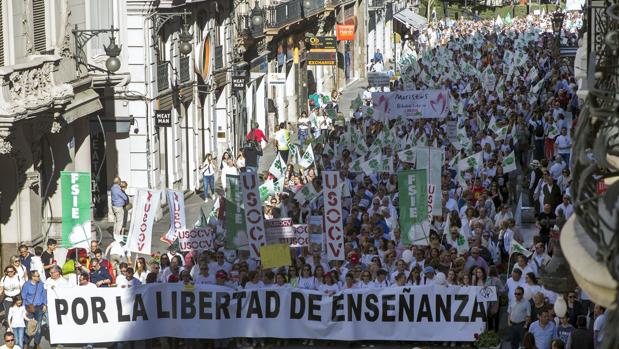 Imagen de la manifestación celebrada el sábado en Valencia