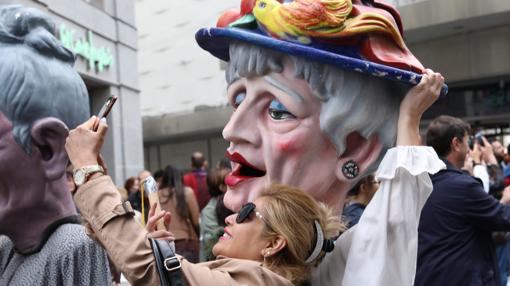 Desfile de Gigantes y Cabezudos, ayer en el centro de Madrid