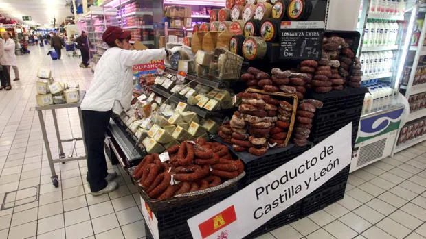 Productos de Castilla y León en un supermercado