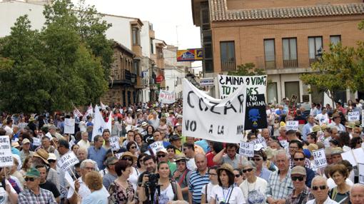 Manifestantes, en uno de los momentos de la marcha