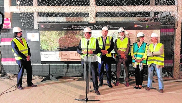 Rull, ayer durante su intervención tras la visita de obras