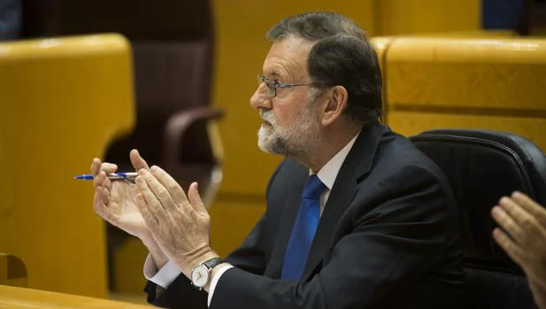 El presidente del Gobierno, Mariano Rajoy, esta semana en el Senado