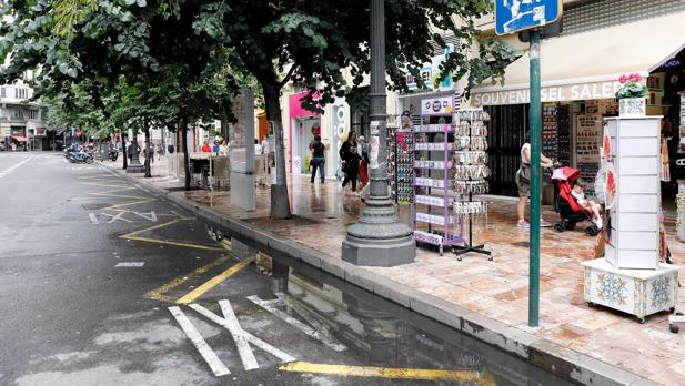 Imagen de una parada de taxis vacía tomada este martes en Valencia