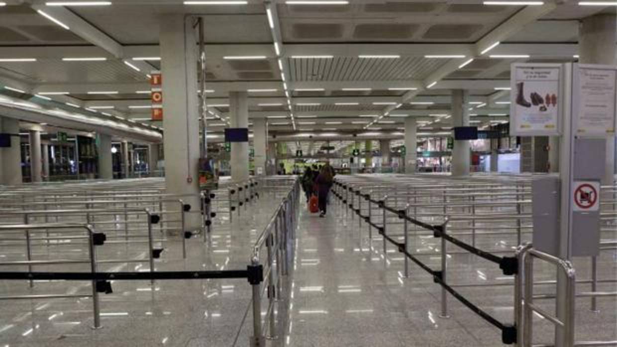 Vista de la zona de seguridaddel aeropuerto de Palma de Mallorca