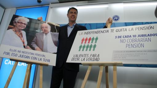 García Albiol, esta mañana al presentar la campaña