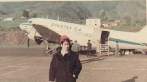 Pasajera en el Aeropuerto de Buenavista