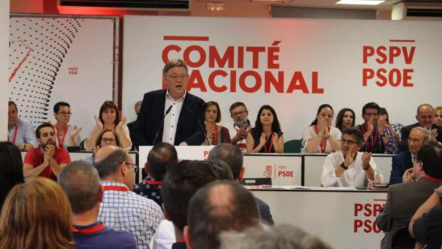 Ximo Puig, durante el comité nacional del PSPV este viernes