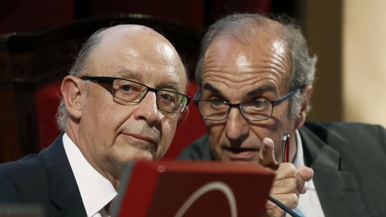 Montoro, hoy, con el presidente de Fomento del Trabajo,