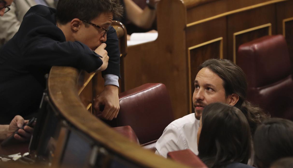 Pablo Iglesias en la seguna jornada de la moción de censura