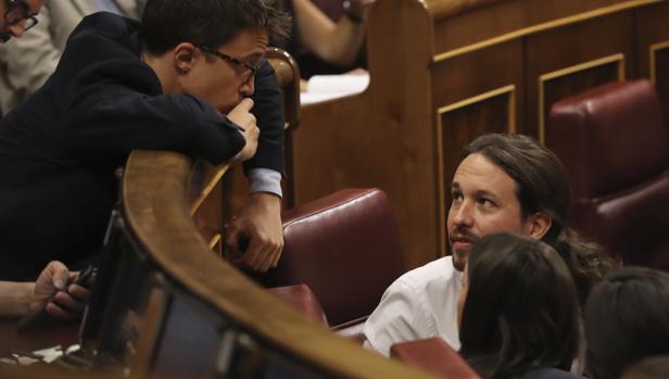 Pablo Iglesias en la seguna jornada de la moción de censura