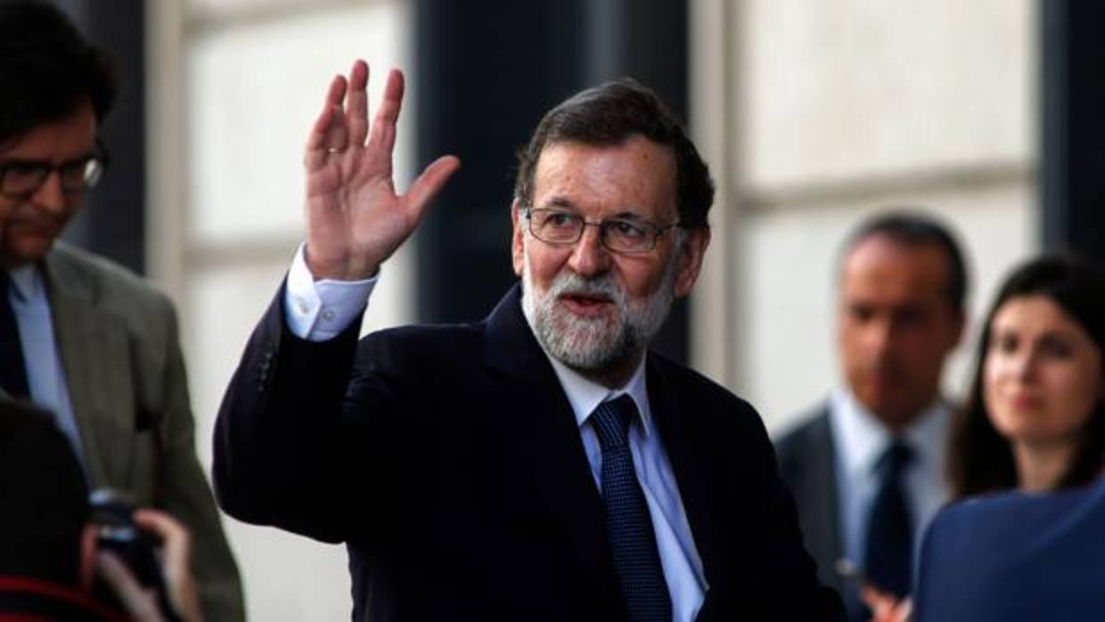 El presidente del Gobierno, Mariano Rajoy, este miércoles en el Congreso