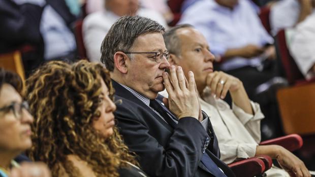 Ximo Puig, durante un acto en la sede de UGT este martes