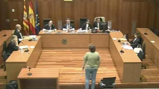 La niñera, durante el juicio celebrado hace escasos días en la Audiencia Provincial de Zaragoza