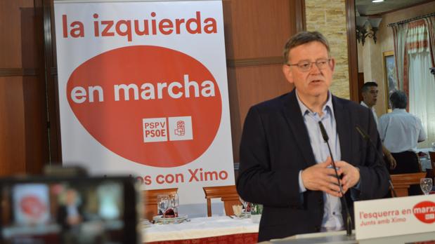 Ximo Puig, durante el acto de este jueves en la Vega Baja