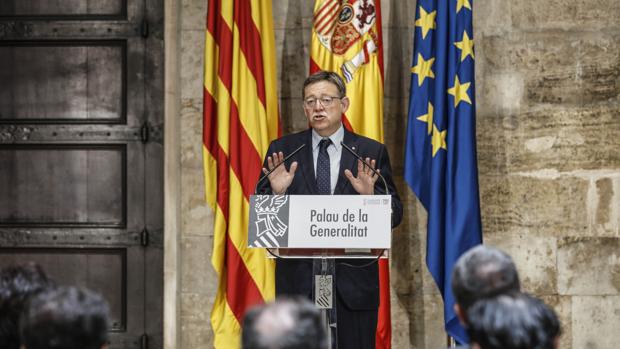 Imagen de Ximo Puig tomada este lunes en el Palau de la Generalitat