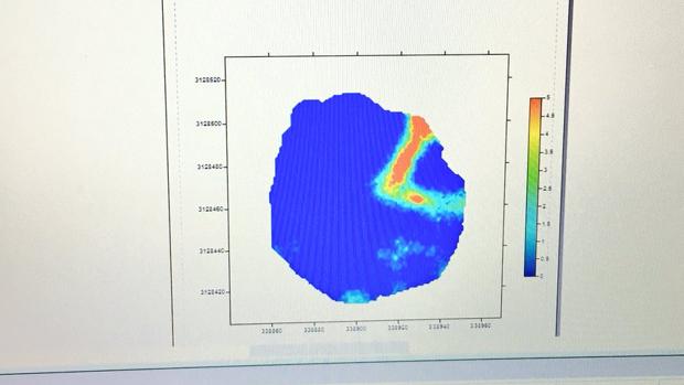 Mapa de gases en el cráter del Teide este mes de junio