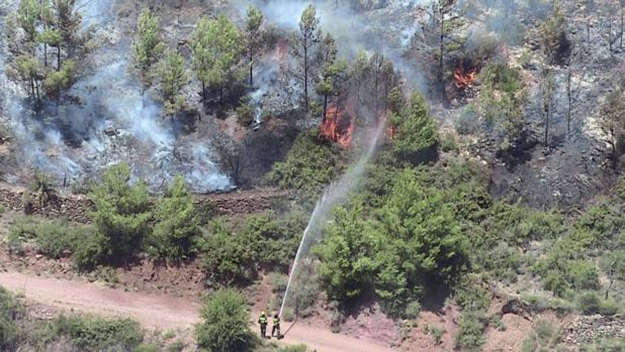 Imagen del incendio de la Calderona