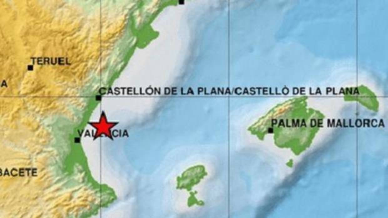 Imagen de la zona en la que se ha registrado el temblor