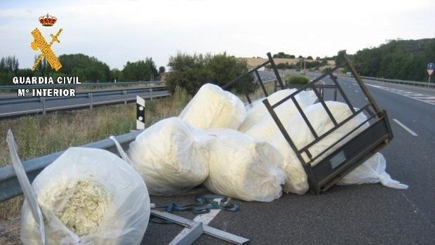 Parte del vehiculo que se salió de la vía