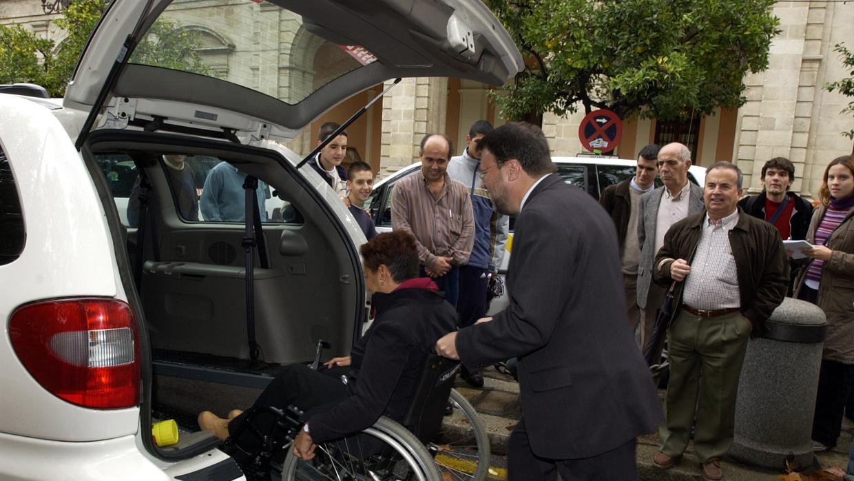 Presentación de los primeros eurotaxis de Madrid, en el año 2008