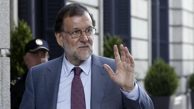El presidente del Gobierno, Mariano Rajoy, este martes en el Congreso