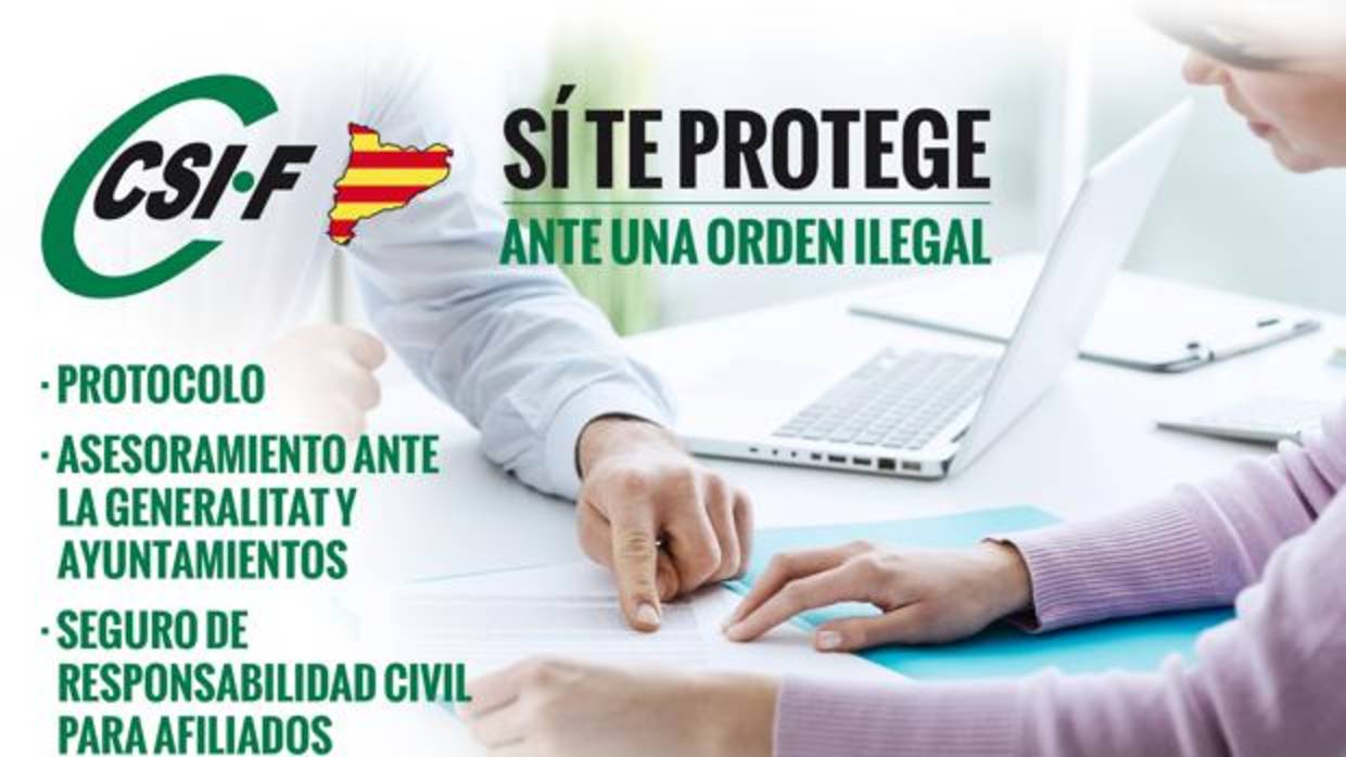 El sindicato CSIF lanza una campaña de información para los funcionarios ante el 1-O